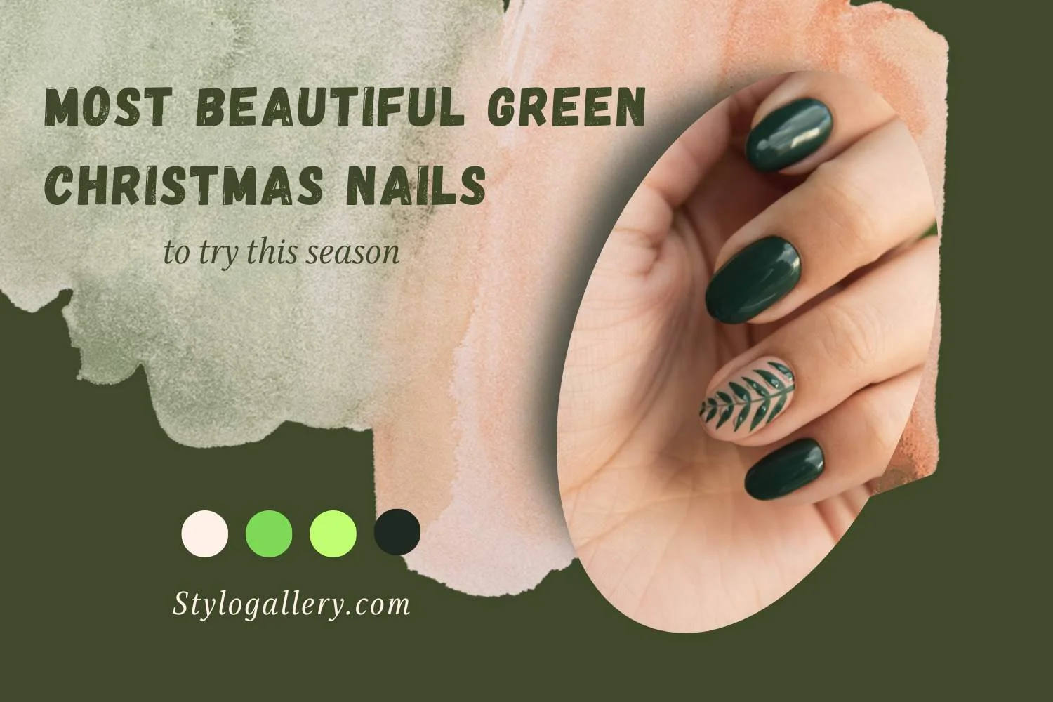 25 Most Beautiful Green Christmas Nails Design in 2024