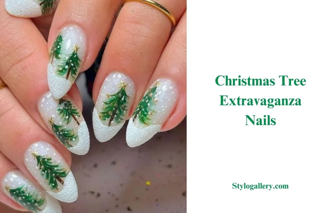 Christmas Tree Extravaganza Nails