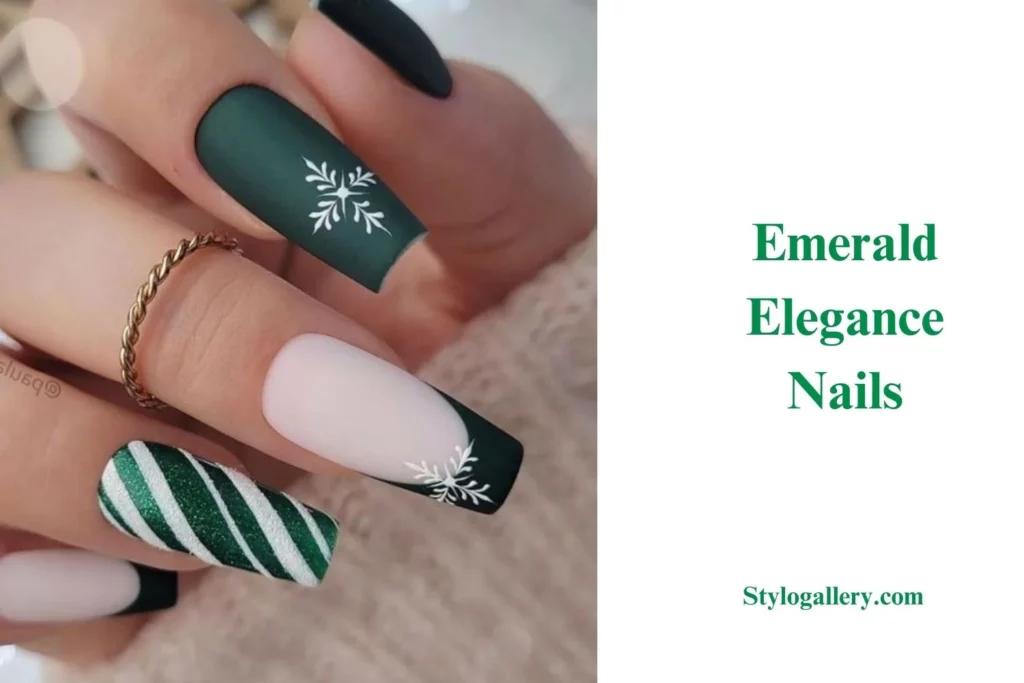 Emerald Elegance Nails