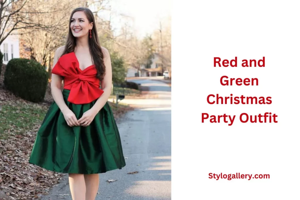 Red and Green Christmas Party Outfit