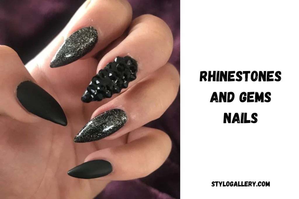 Rhinestones and Gems Nails