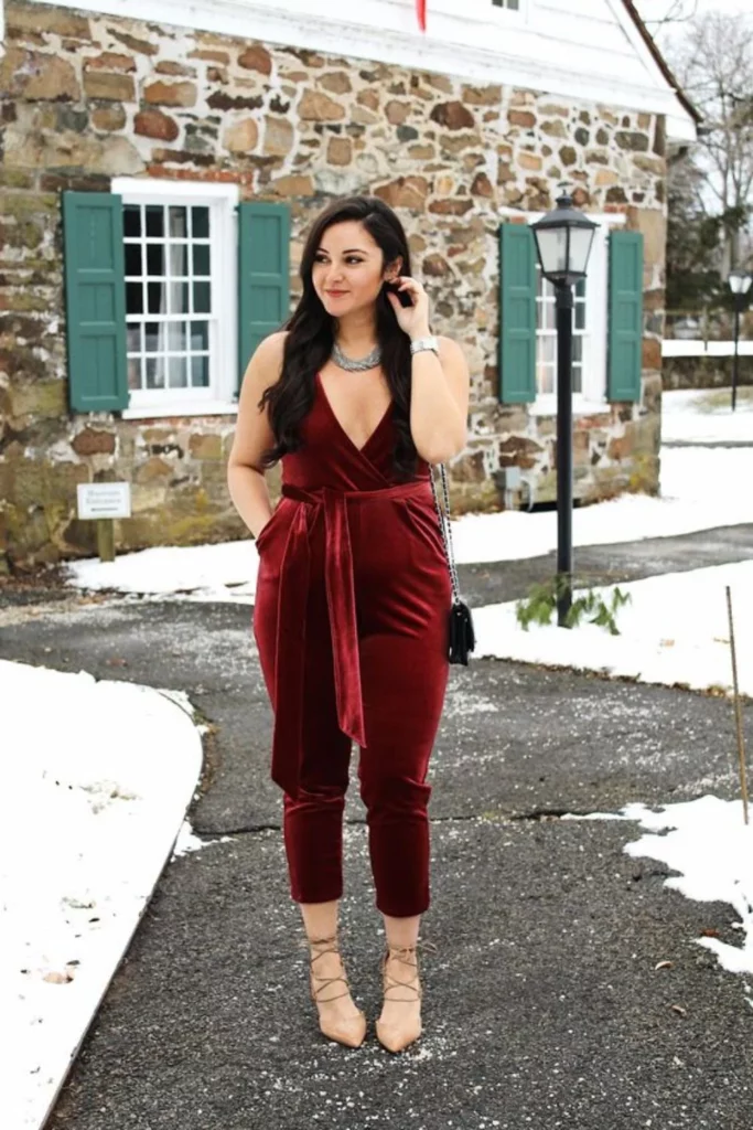 Velvet Jumpsuits for a Luxe Vibe